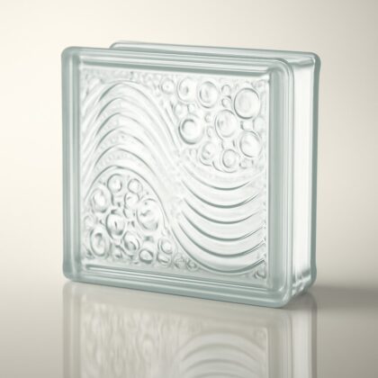 home design glass block sea wave