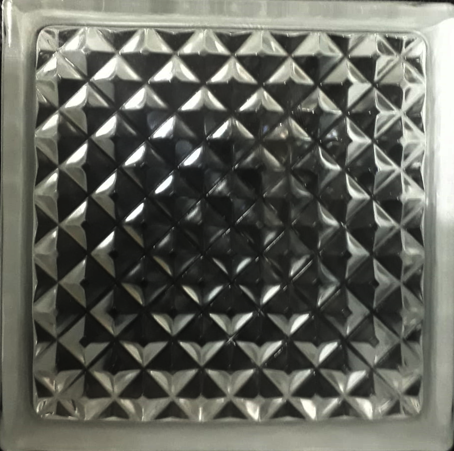home design glass block small diamond front view