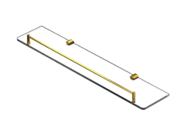 Glass Shelf with Rail-Rectangular