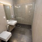 shower openable with 2 fixed glass