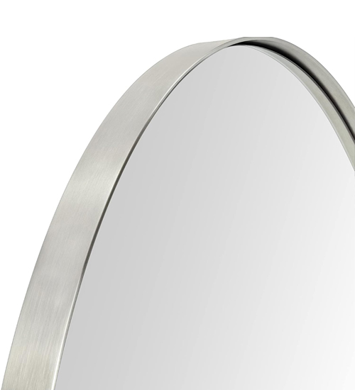 Elevate Your Home with the Modern Silver Metal Round Mirror - Image 7