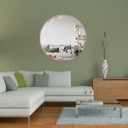 Rose Gold Round Wall Mirror