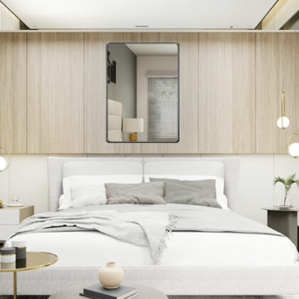 Silver Frame Rectangular Mirror