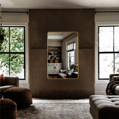 Metal Frame Gold Mirror