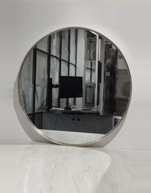 silver frame mirror