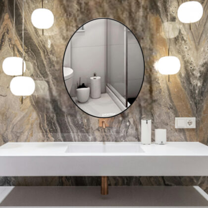 modern design oval mirror
