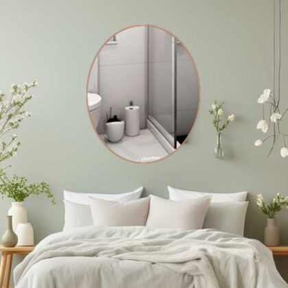 rose gold mirror for bedroom, living room