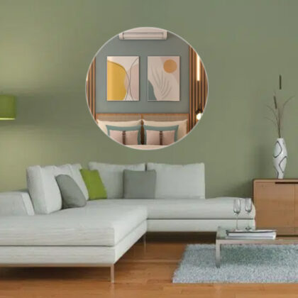 round frameless mirror