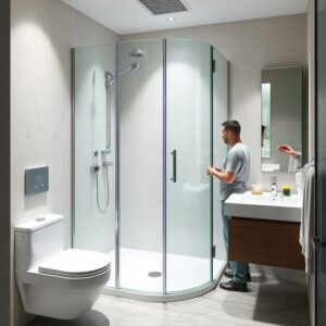 Made to size shower partition